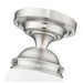 Vaughn Brushed Nickel 1 Light 15 Inch Semi-Flushmount Z-Lite 735F10-BN | theLightShop