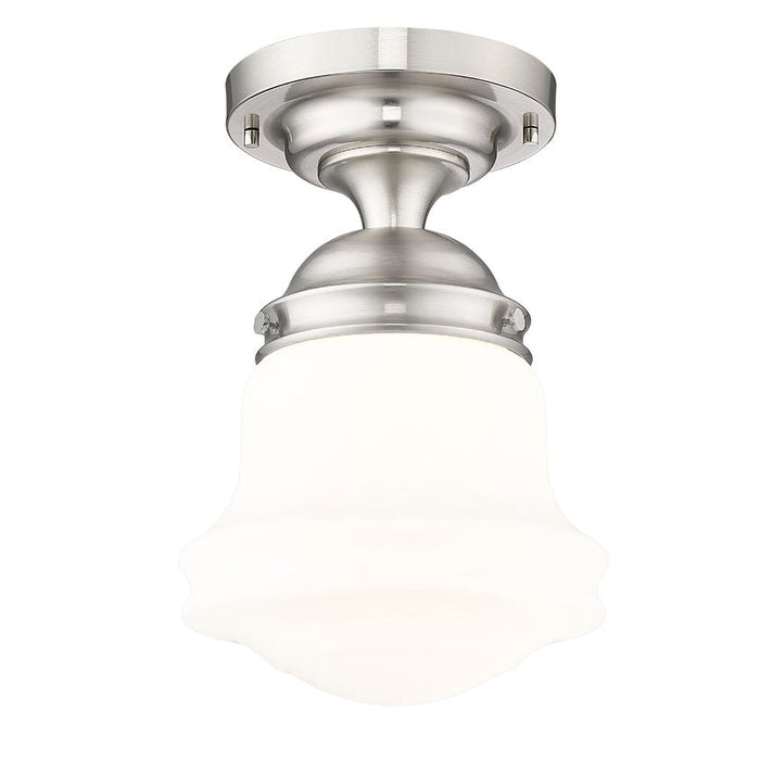 Vaughn Brushed Nickel 1 Light 15 Inch Semi-Flushmount Z-Lite 735F10-BN | theLightShop