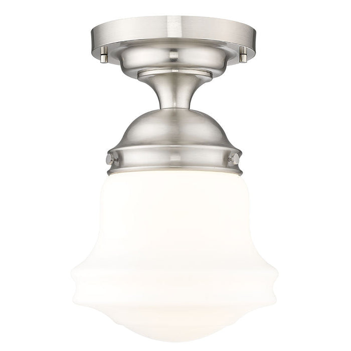 Vaughn Brushed Nickel 1 Light 15 Inch Semi-Flushmount Z-Lite 735F10-BN | theLightShop