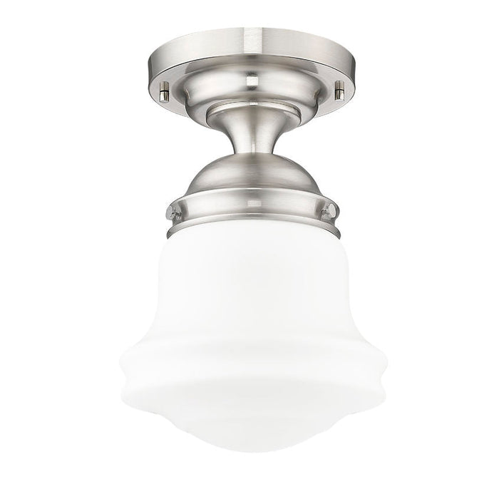 Vaughn Brushed Nickel 1 Light 15 Inch Semi-Flushmount Z-Lite 735F10-BN | theLightShop