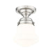 Vaughn Brushed Nickel 1 Light 9 Inch Semi-Flushmount Z-Lite 735F1-BN | theLightShop