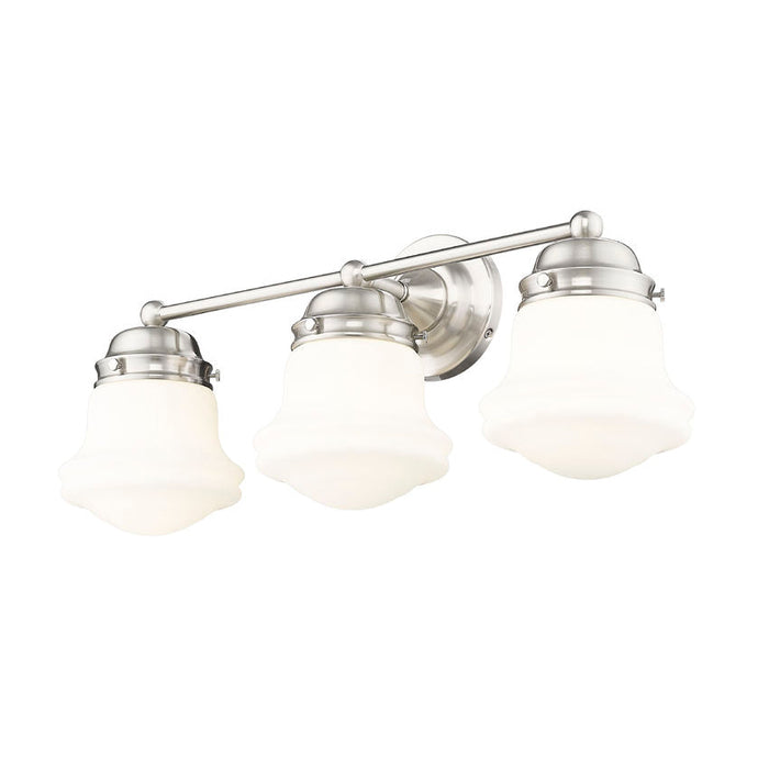 Vaughn Brushed Nickel 3 Light Vanity Light Z-Lite 735-3V-BN | theLightShop
