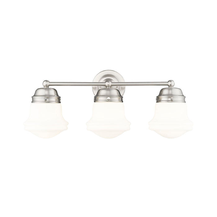 Vaughn Brushed Nickel 3 Light Vanity Light Z-Lite 735-3V-BN | theLightShop