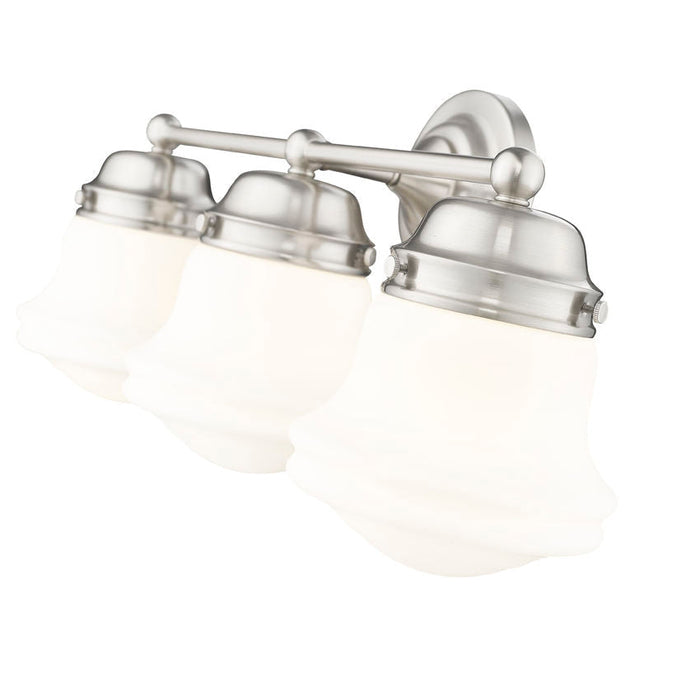 Vaughn Brushed Nickel 3 Light Vanity Light Z-Lite 735-3V-BN | theLightShop