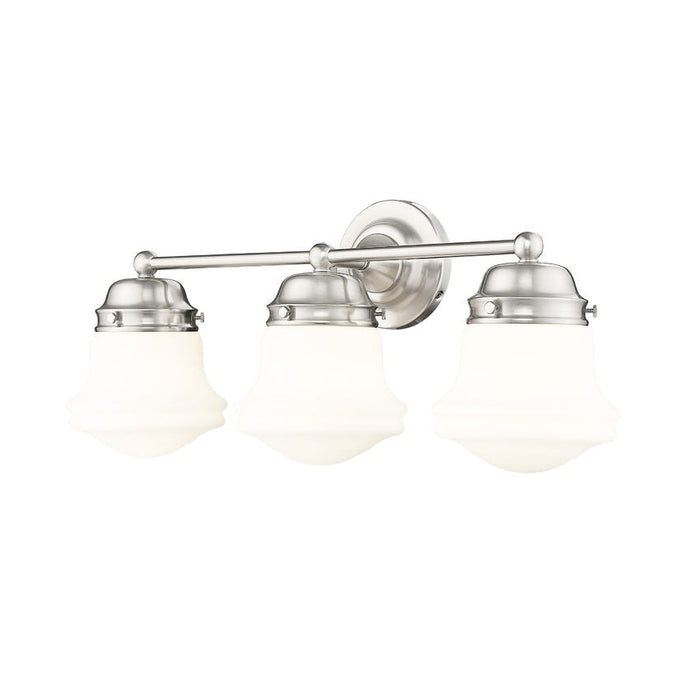 Vaughn Brushed Nickel 3 Light Vanity Light Z-Lite 735-3V-BN | theLightShop