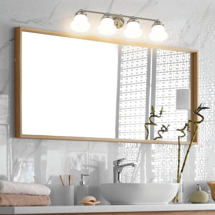 Vaughn Brushed Nickel 4 Light Vanity Light Z-Lite 735-4V-BN | theLightShop