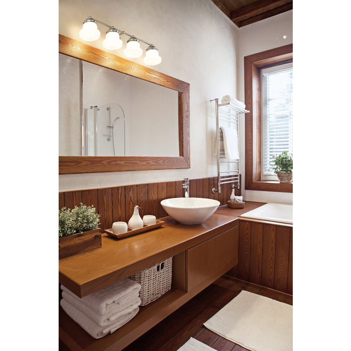 Vaughn Brushed Nickel 4 Light Vanity Light Z-Lite 735-4V-BN | theLightShop