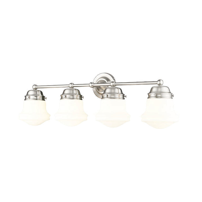 Vaughn Brushed Nickel 4 Light Vanity Light Z-Lite 735-4V-BN | theLightShop