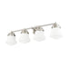 Vaughn Brushed Nickel 4 Light Vanity Light Z-Lite 735-4V-BN | theLightShop