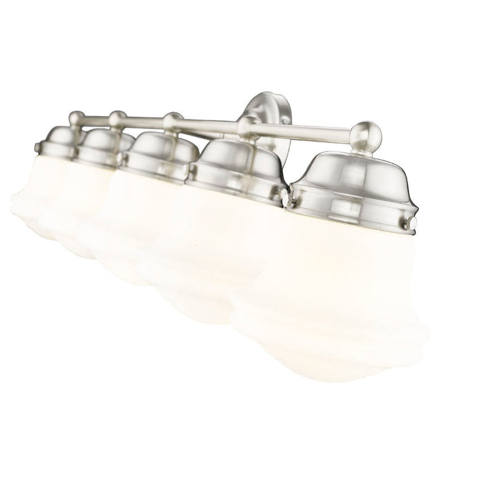 Vaughn Brushed Nickel 5 Light Vanity Light Z-Lite 735-5V-BN | theLightShop