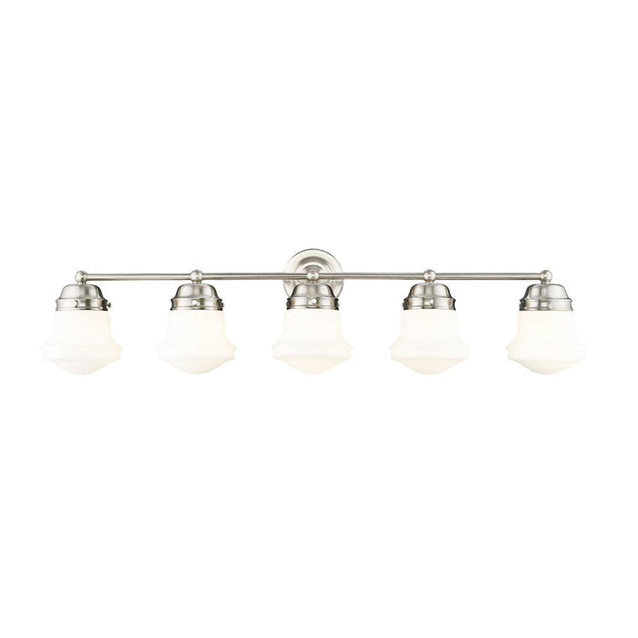 Vaughn Brushed Nickel 5 Light Vanity Light Z-Lite 735-5V-BN | theLightShop