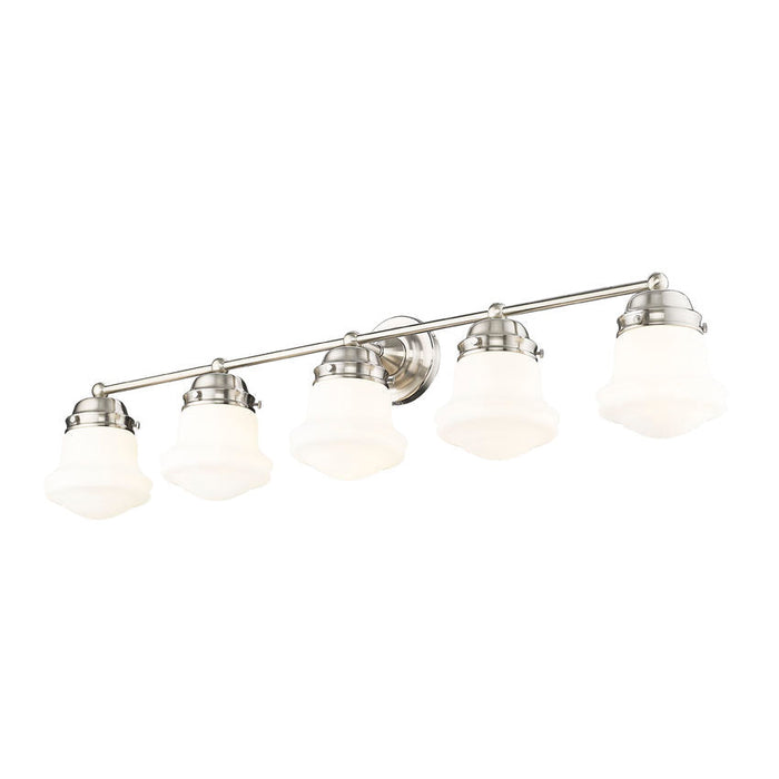 Vaughn Brushed Nickel 5 Light Vanity Light Z-Lite 735-5V-BN | theLightShop