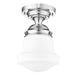 Vaughn Chrome 1 Light 15 Inch Semi-Flushmount Z-Lite 735F10-CH | theLightShop