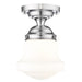 Vaughn Chrome 1 Light 15 Inch Semi-Flushmount Z-Lite 735F10-CH | theLightShop