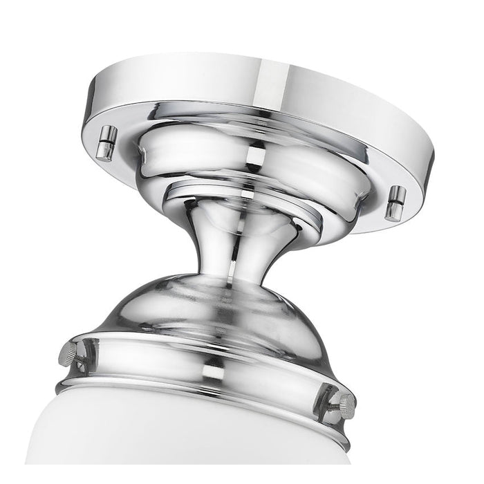 Vaughn Chrome 1 Light 15 Inch Semi-Flushmount Z-Lite 735F10-CH | theLightShop