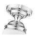Vaughn Chrome 1 Light 15 Inch Semi-Flushmount Z-Lite 735F10-CH | theLightShop