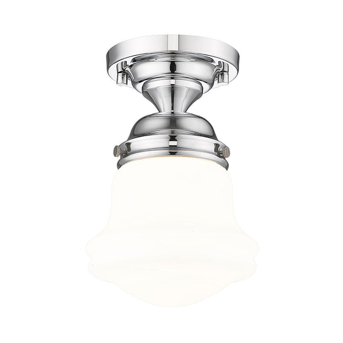 Vaughn Chrome 1 Light 9 Inch Semi-Flushmount Z-Lite 735F1-CH | theLightShop