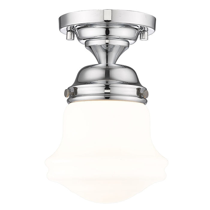 Vaughn Chrome 1 Light 9 Inch Semi-Flushmount Z-Lite 735F1-CH | theLightShop