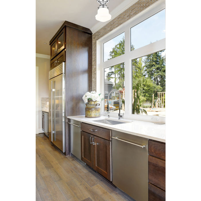 Vaughn Chrome 1 Light 9 Inch Semi-Flushmount Z-Lite 735F1-CH | theLightShop