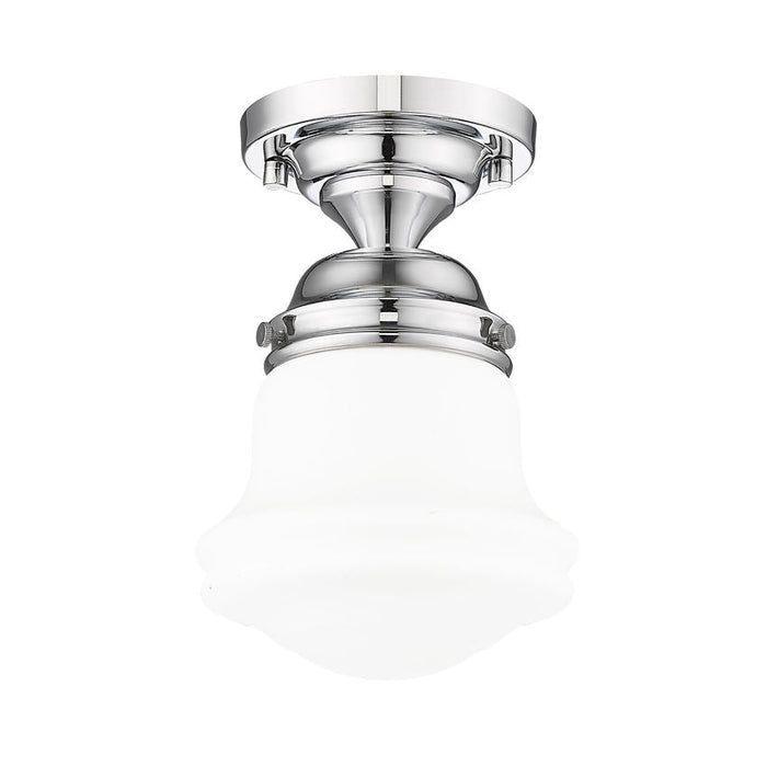 Vaughn Chrome 1 Light 9 Inch Semi-Flushmount Z-Lite 735F1-CH | theLightShop