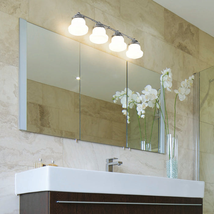 Vaughn Chrome 4 Light Vanity Light Z-Lite 735-4V-CH | theLightShop