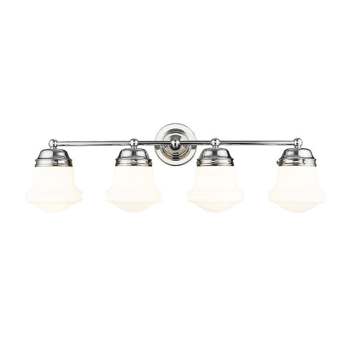 Vaughn Chrome 4 Light Vanity Light Z-Lite 735-4V-CH | theLightShop