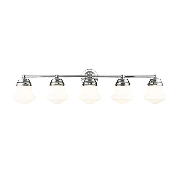 Vaughn Chrome 5 Light Vanity Light Z-Lite 735-5V-CH | theLightShop