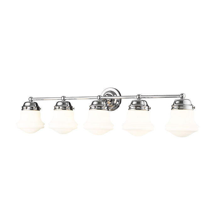Vaughn Chrome 5 Light Vanity Light Z-Lite 735-5V-CH | theLightShop
