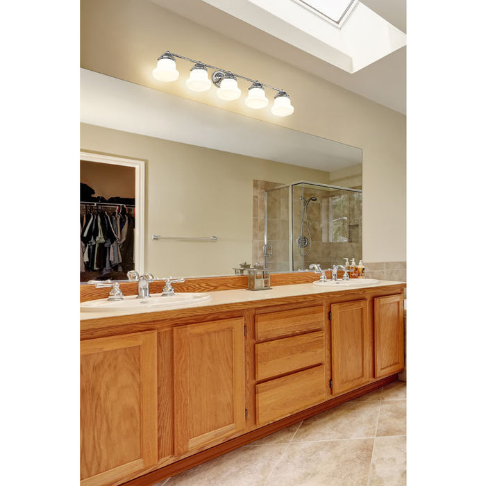 Vaughn Chrome 5 Light Vanity Light Z-Lite 735-5V-CH | theLightShop