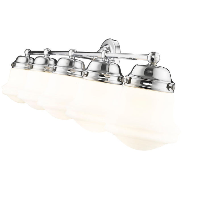 Vaughn Chrome 5 Light Vanity Light Z-Lite 735-5V-CH | theLightShop