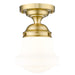 Vaughn Luxe Gold 1 Light 15 Inch Semi-Flushmount Z-Lite 735F10-LG | theLightShop