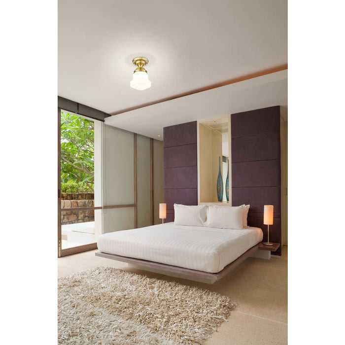 Vaughn Luxe Gold 1 Light 15 Inch Semi-Flushmount Z-Lite 735F10-LG | theLightShop