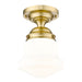 Vaughn Luxe Gold 1 Light 15 Inch Semi-Flushmount Z-Lite 735F10-LG | theLightShop