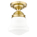 Vaughn Luxe Gold 1 Light 15 Inch Semi-Flushmount Z-Lite 735F10-LG | theLightShop
