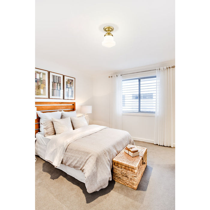 Vaughn Luxe Gold 1 Light 15 Inch Semi-Flushmount Z-Lite 735F10-LG | theLightShop