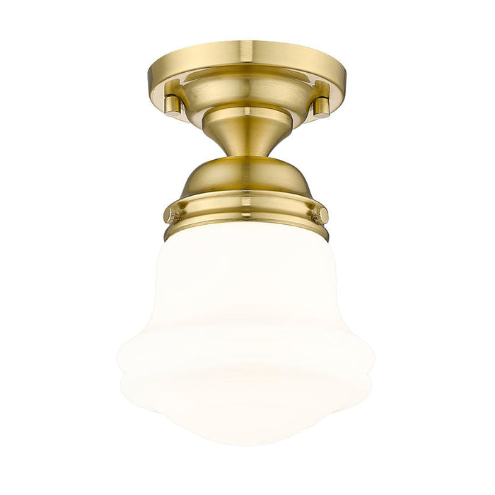Vaughn Luxe Gold 1 Light 9 Inch Semi-Flushmount Z-Lite 735F1-LG | theLightShop