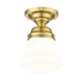 Vaughn Luxe Gold 1 Light 9 Inch Semi-Flushmount Z-Lite 735F1-LG | theLightShop