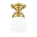 Vaughn Luxe Gold 1 Light 9 Inch Semi-Flushmount Z-Lite 735F1-LG | theLightShop