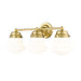 Vaughn Luxe Gold 3 Light Vanity Light Z-Lite 735-3V-LG | theLightShop
