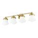 Vaughn Luxe Gold 4 Light Vanity Light Z-Lite 735-4V-LG | theLightShop