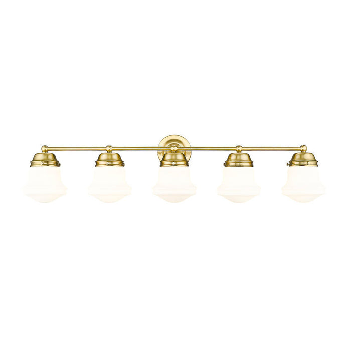 Vaughn Luxe Gold 5 Light Vanity Light Z-Lite 735-5V-LG | theLightShop