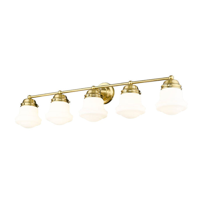 Vaughn Luxe Gold 5 Light Vanity Light Z-Lite 735-5V-LG | theLightShop
