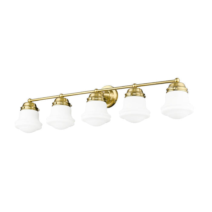 Vaughn Luxe Gold 5 Light Vanity Light Z-Lite 735-5V-LG | theLightShop