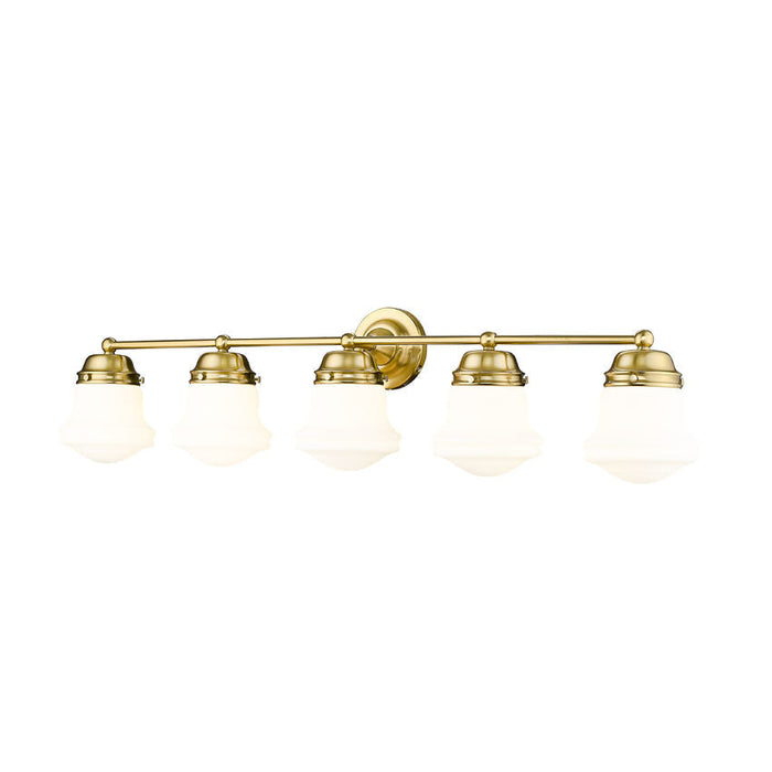 Vaughn Luxe Gold 5 Light Vanity Light Z-Lite 735-5V-LG | theLightShop