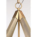 Vector Weathered Oak / Antique Brass Single Pendant - Pendants