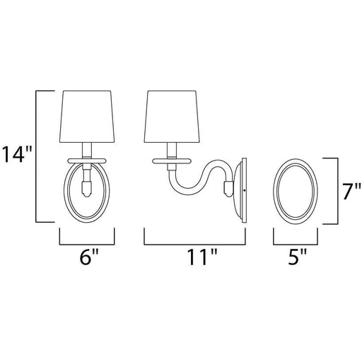 Venezia Polished Nickel Wall Sconce - Wall Sconce