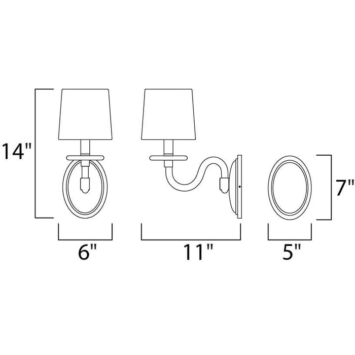 Venezia Polished Nickel Wall Sconce - Wall Sconce