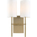 Veronica 2 Light Aged Brass Sconce - Wall Sconce