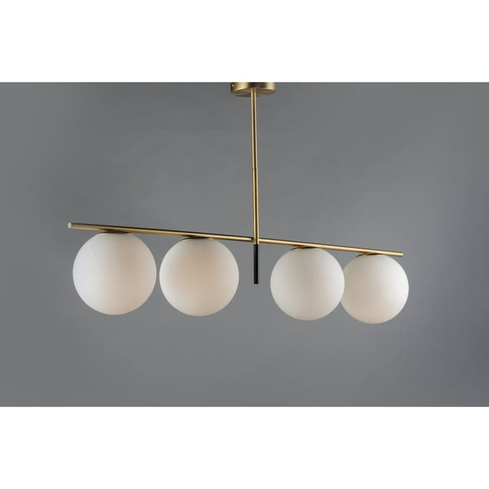 Vesper Satin Brass / Black Linear Pendant - Pendants