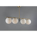 Vesper Satin Brass / Black Linear Pendant - Pendants